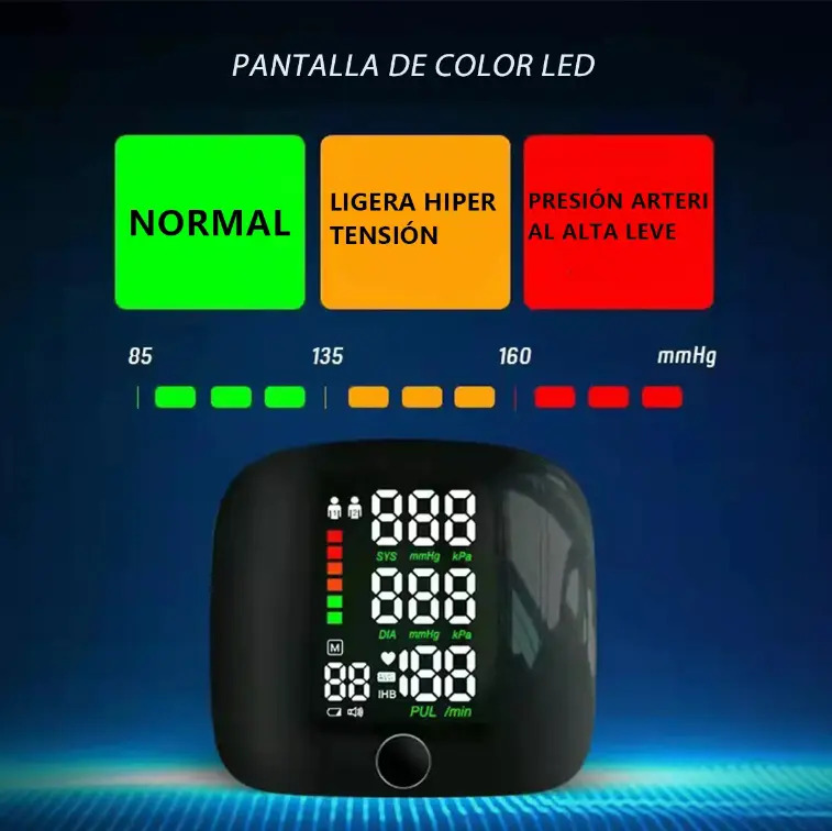 Baumanómetro Digital Bluemos de Muñeca con Voz USB — Primer uso del monitor en la muñeca
